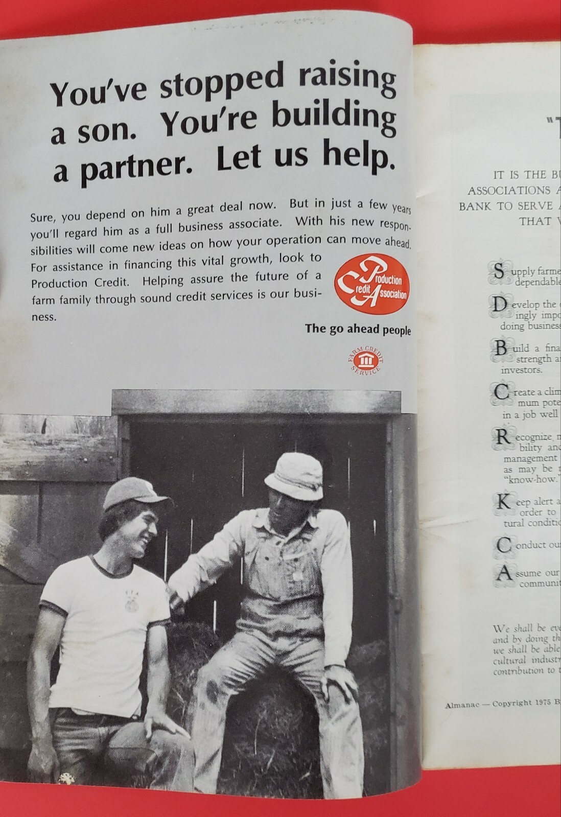 1976 ALMANAC PRODUCTION CREDIT ASSOCIATION PCA FARMING ALMANAC