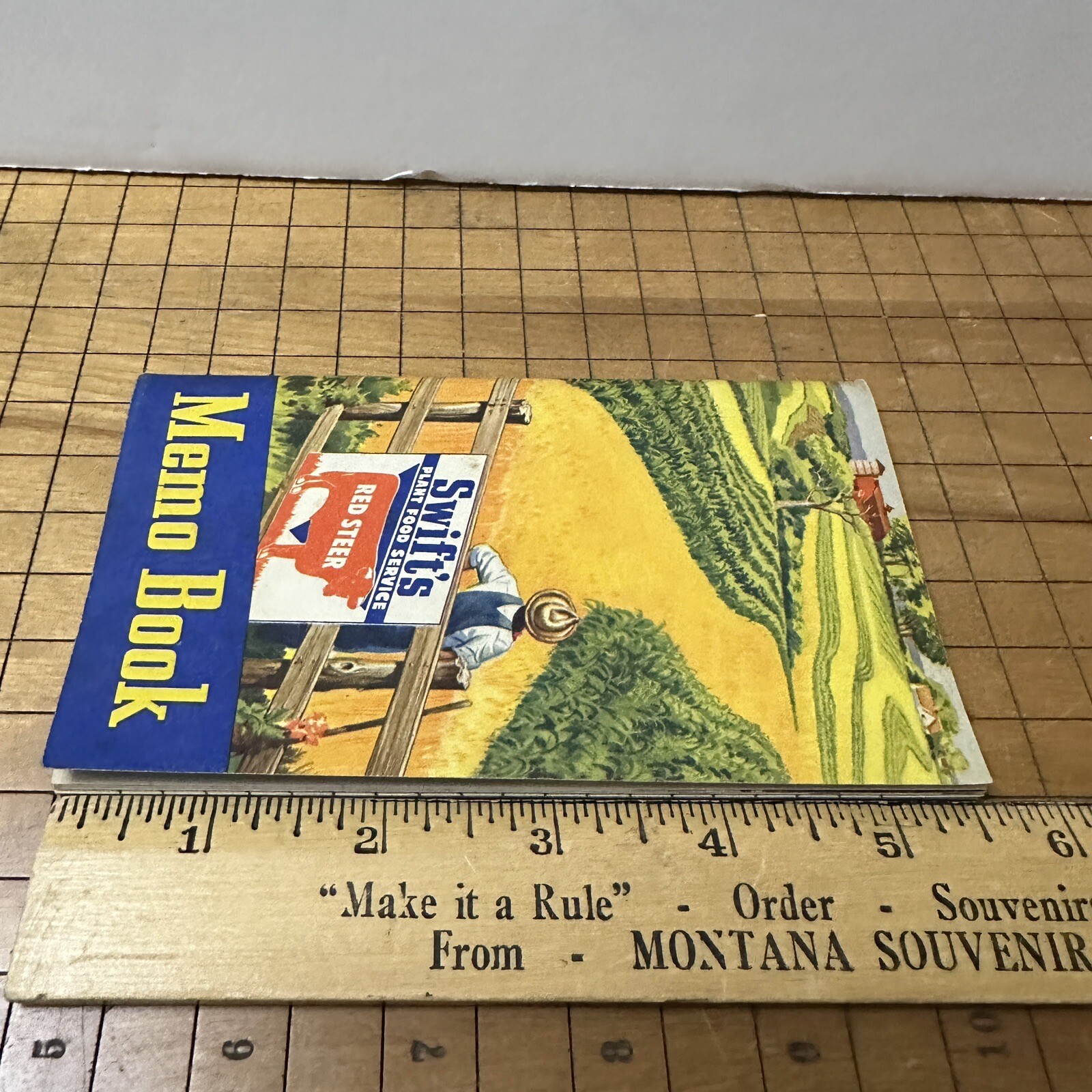 Vintage Advertising Swift&rsquo;s Plant Food Service Red Steer Memo Book