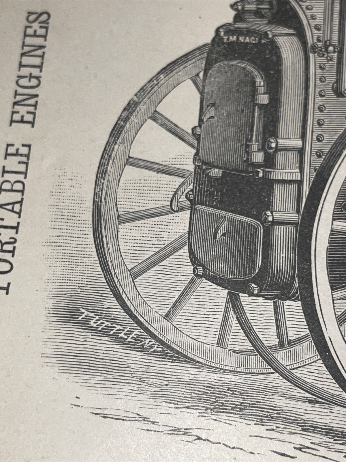 1891 Baldwin – Nagle Portable Engine On Wheels – Farm Advertising – New Orleans