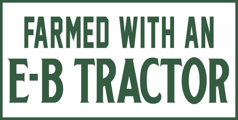 Farmed w EB Emerson Brantingham Tractor NEW Sign: 24×48&Prime; USA STEEL, DOUBLE SIDED