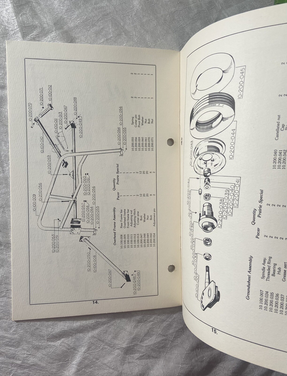 Lely Finger Wheel Hay Rake Operater&rsquo;s Manual Prairie Special Pacer