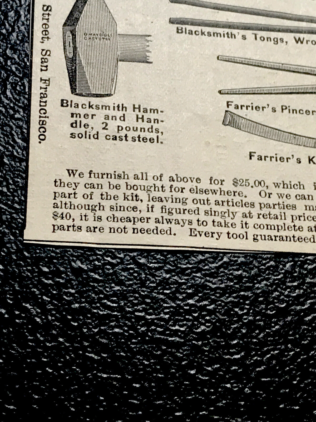 1886 G.G. Wickson & Co. Blacksmith Farm Advertising – San Francisco – California