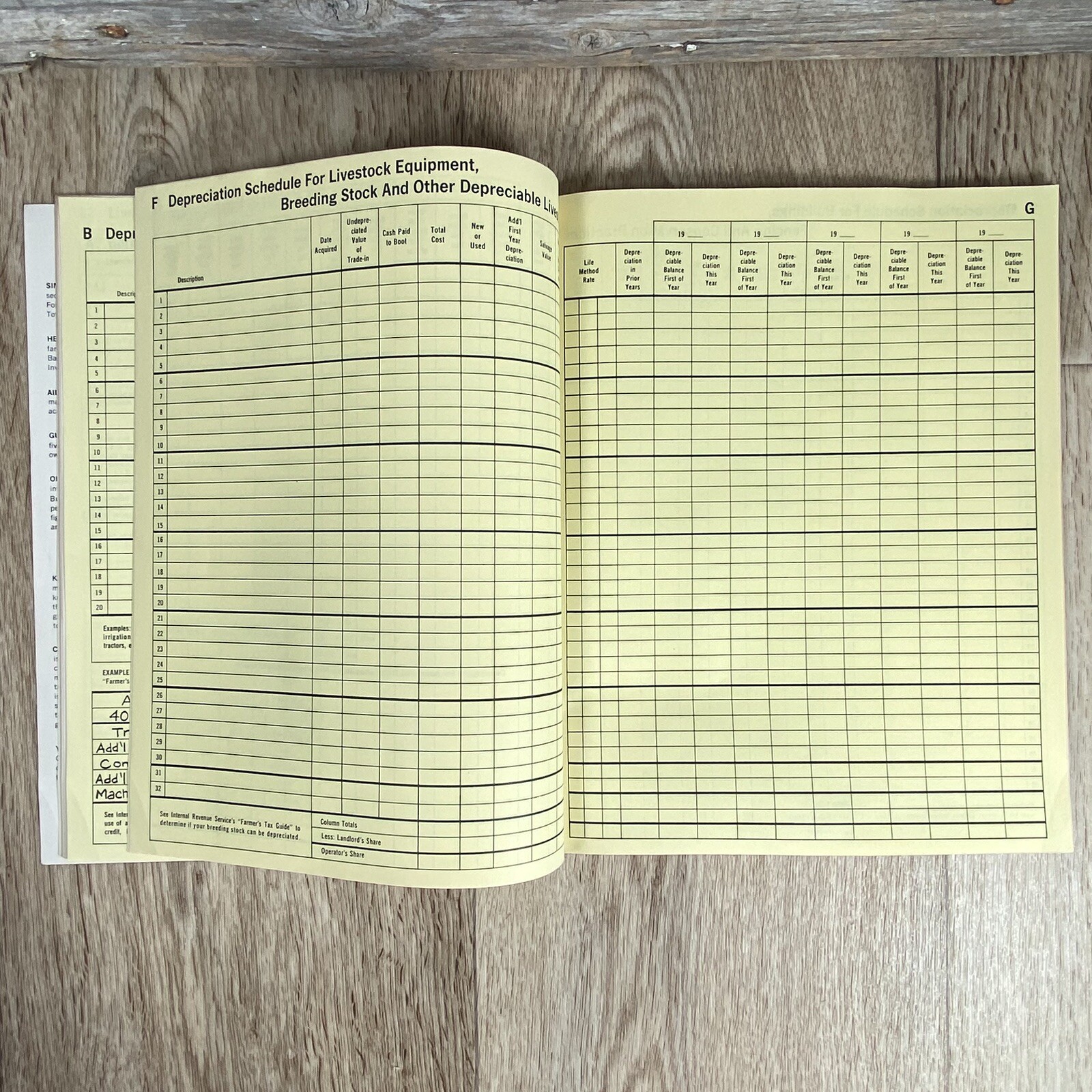 Unused Farm Accounting Record Book Standard Oil 1972 Income & Expense, Taxes
