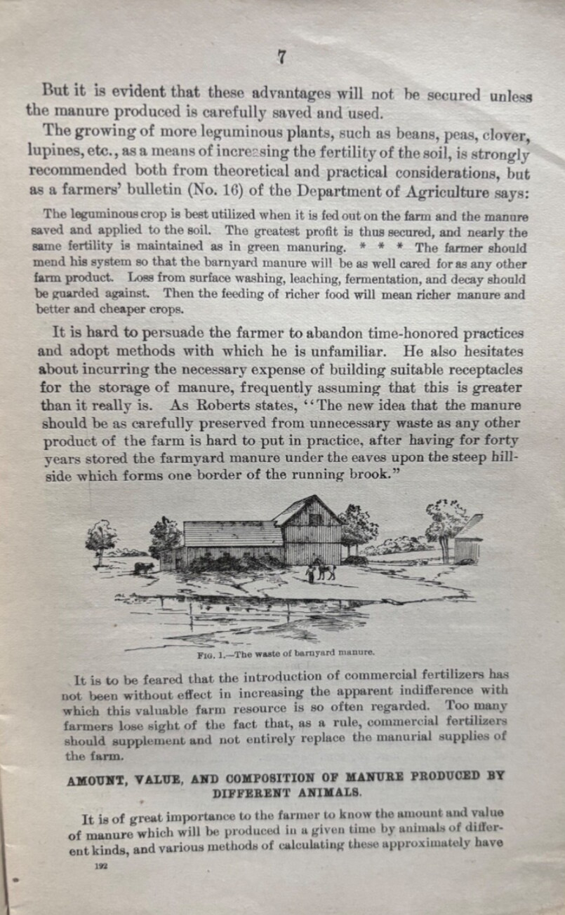 1906 USDA Farmers Bulletins Lot – Meat, Manure, Farm Home – Set of 4 Vintage