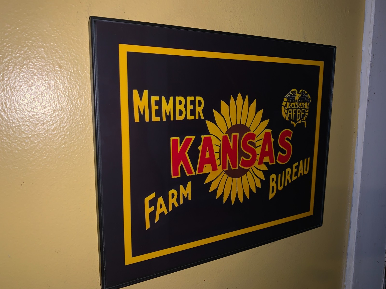 Kansas Farm Bureau Insurance Barn Farmer Advertising Sign