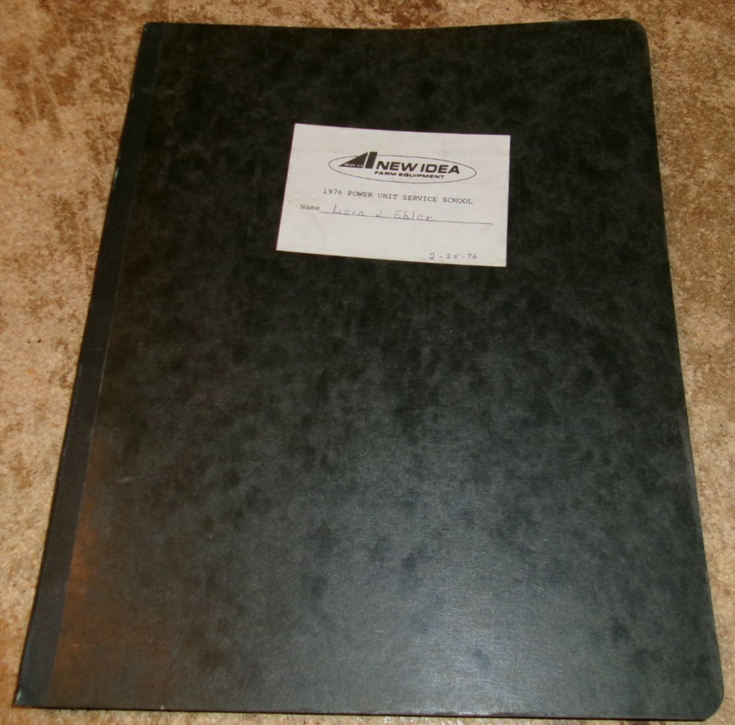 1976 new idea power unit service school manual in very good shape used