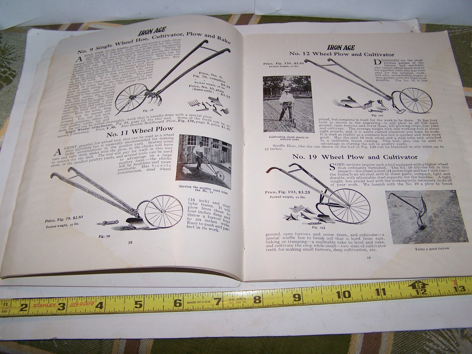 IRON AGE 1910 Full Line Sales Catalog Cultivator Plow Planter Farm Garden NICE!