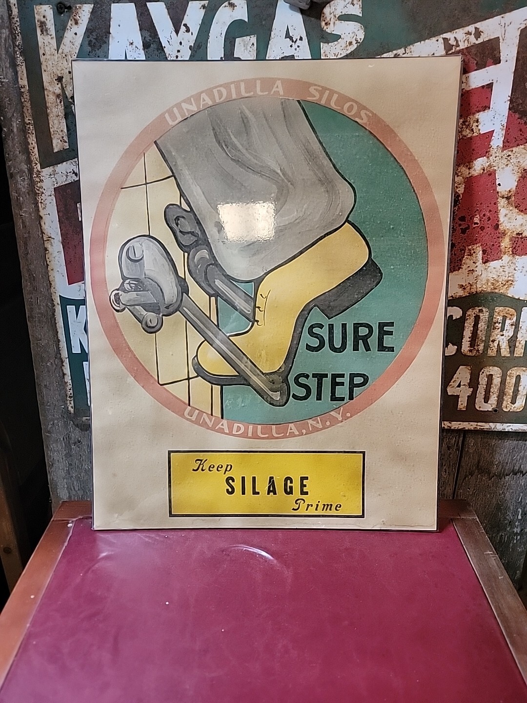 UNADILLA SILOS SURE STEP/UNADILLA, N.Y./Keep SILAGE Prime/Sales Poster/Sign/0125