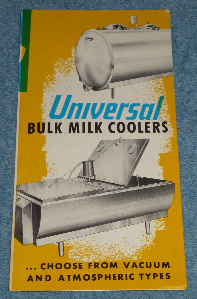1965 Universal Bulk Milk Coolers Vacuum Atmospheric Types Advertising Brochure