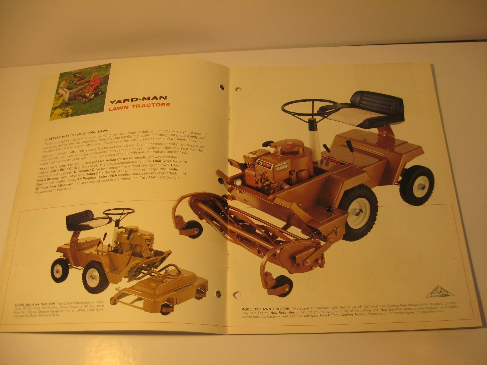 Yard-Man Lawn Mower Sales Brochure 1968 Tillers Snow Thrower