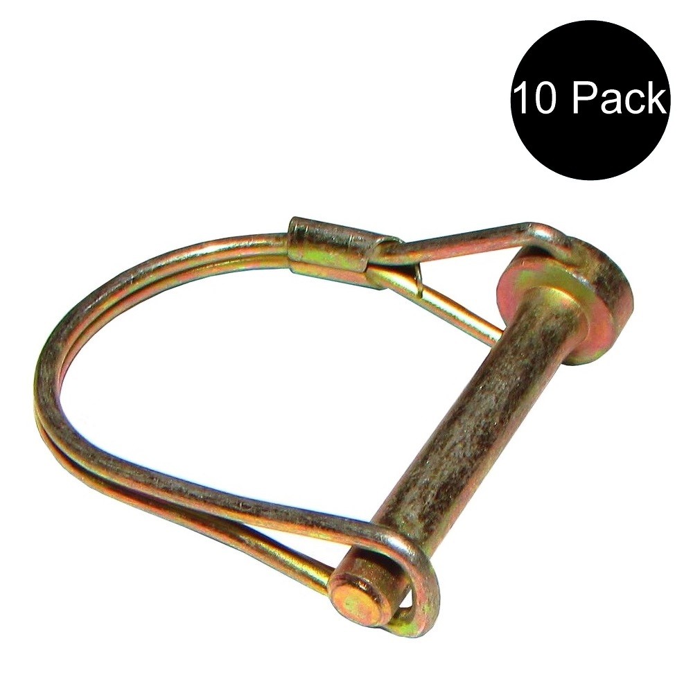 10 pk Round PTO Lock Pin 1/4&Prime; Diameter PTO Shaft Locking Pins 1.5&Prime; Usable Length