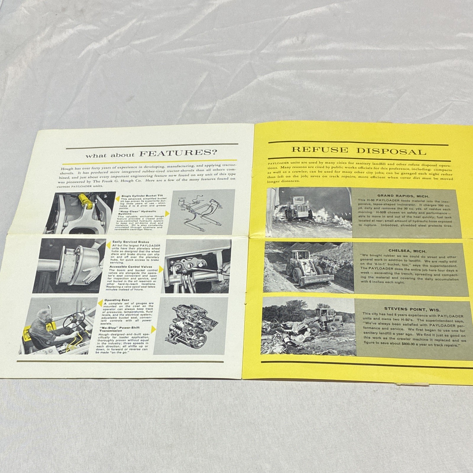 Hough Payloader Tractor-Shovel 1963 Original Advertising Brochure