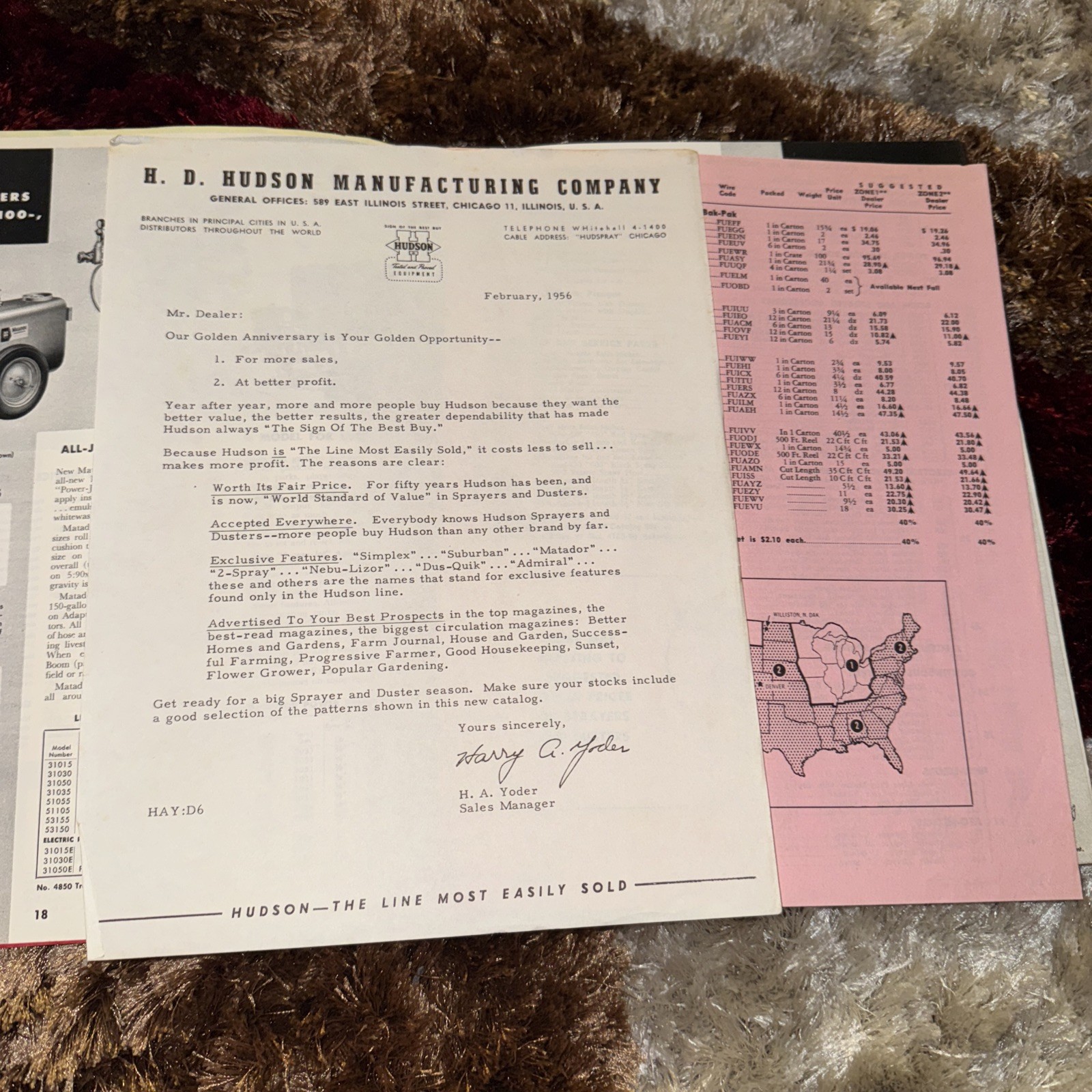 Vintage Rare 1950s Hudson Sprayers and Dusters Catalog No. 501