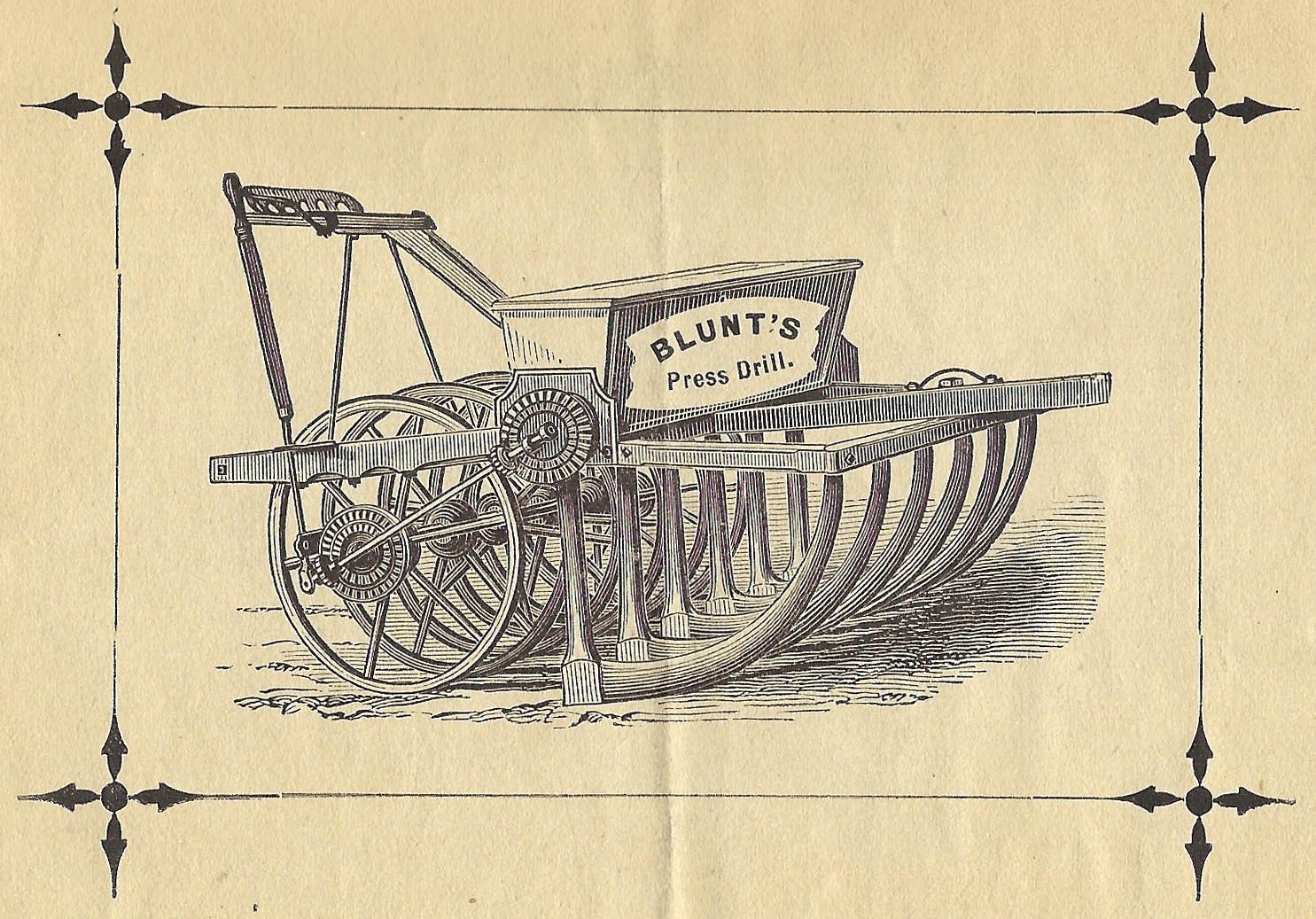 Blunt&rsquo;s Press Drill Seed Planting 1881 Rare Victorian Agriculture Catalog