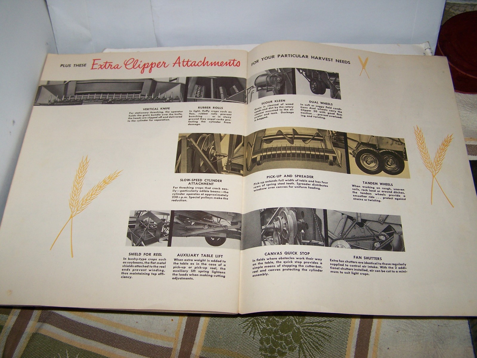 MASSEY HARRIS CLIPPER 50 Combine Sales Brochure Catalog Farm Tractor Steam Motor
