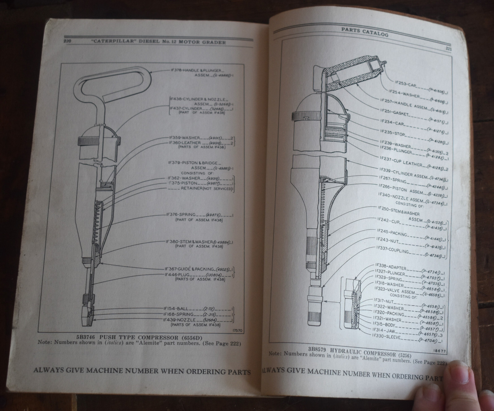1943 Caterpillar Diesel No 12 Motor Grader Master Parts Catalog Book