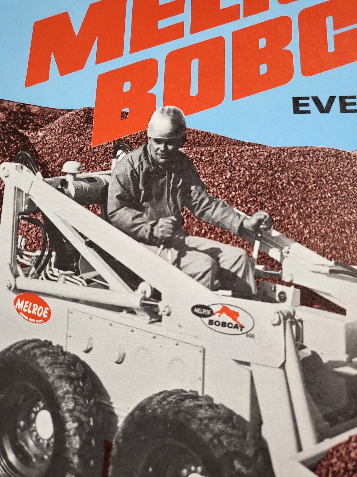 Vintage 1967 BROCHURE Melroe Bobcat Skid Steer Loader M600 25hp Wisconsin engine