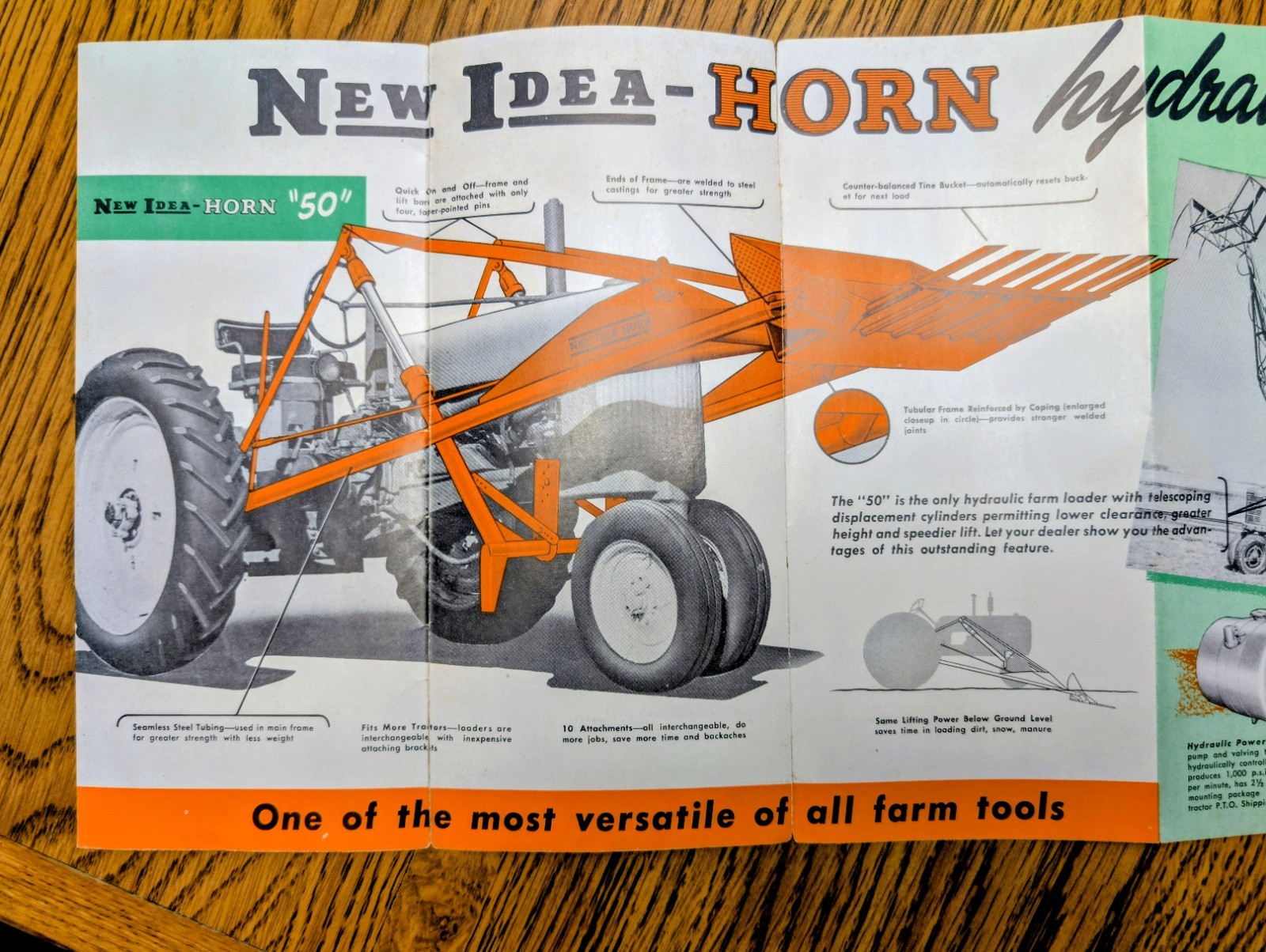 1950s Horn-New Idea Hydraulic Loaders Brochure Brochure