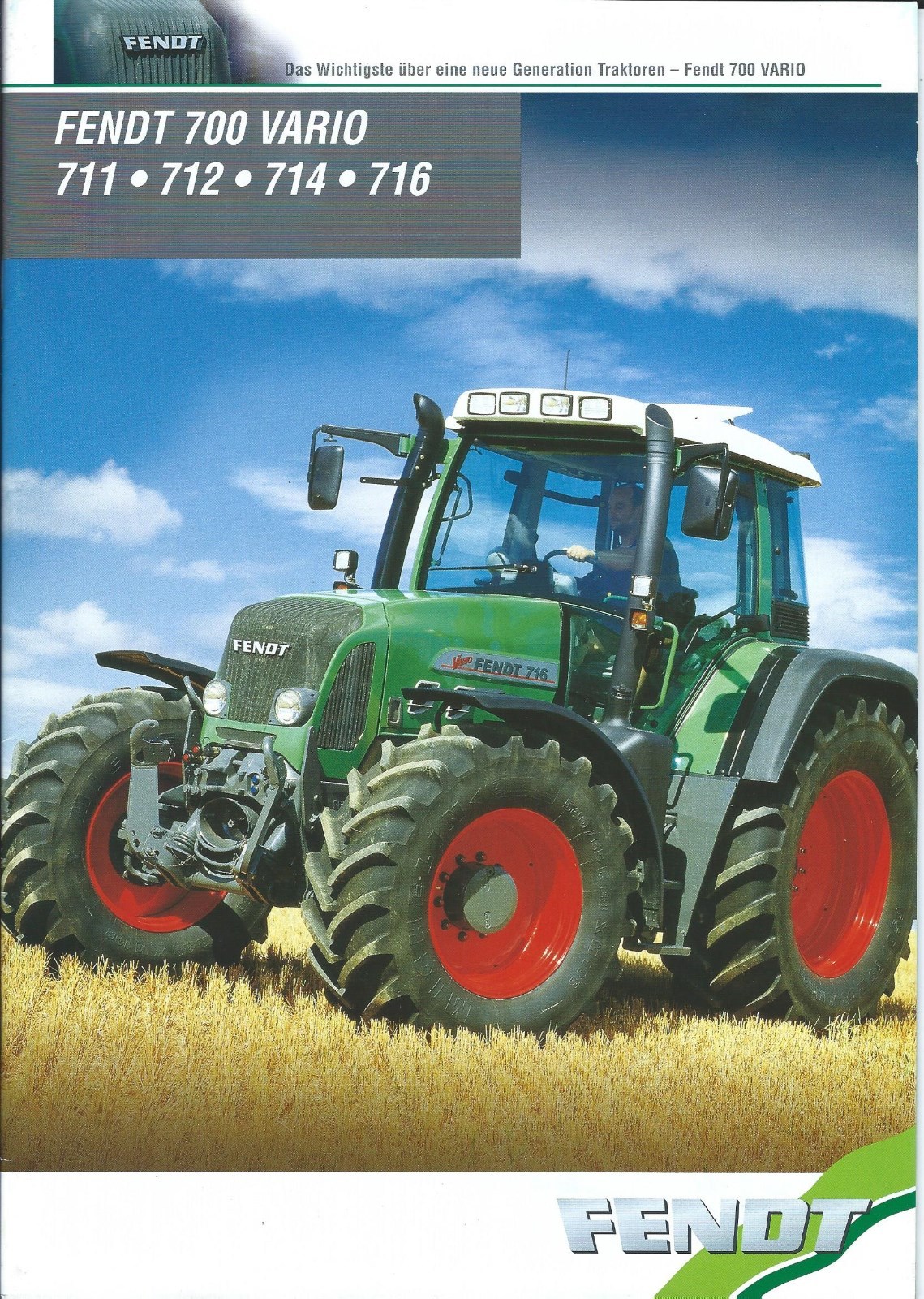 Farm Tractor Brochure – Fendt – 700 Vario series – GERMAN Prospekt c2005 (F5352)