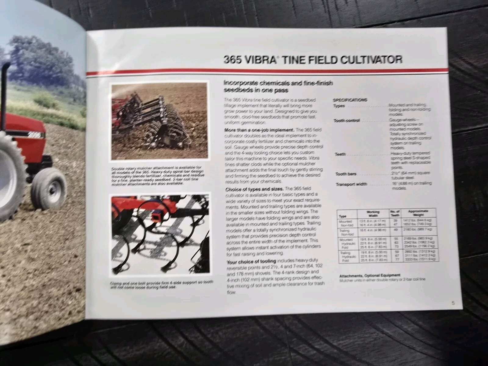 Seedbed Tillage Equipment Ad Brochure Case International Harvester