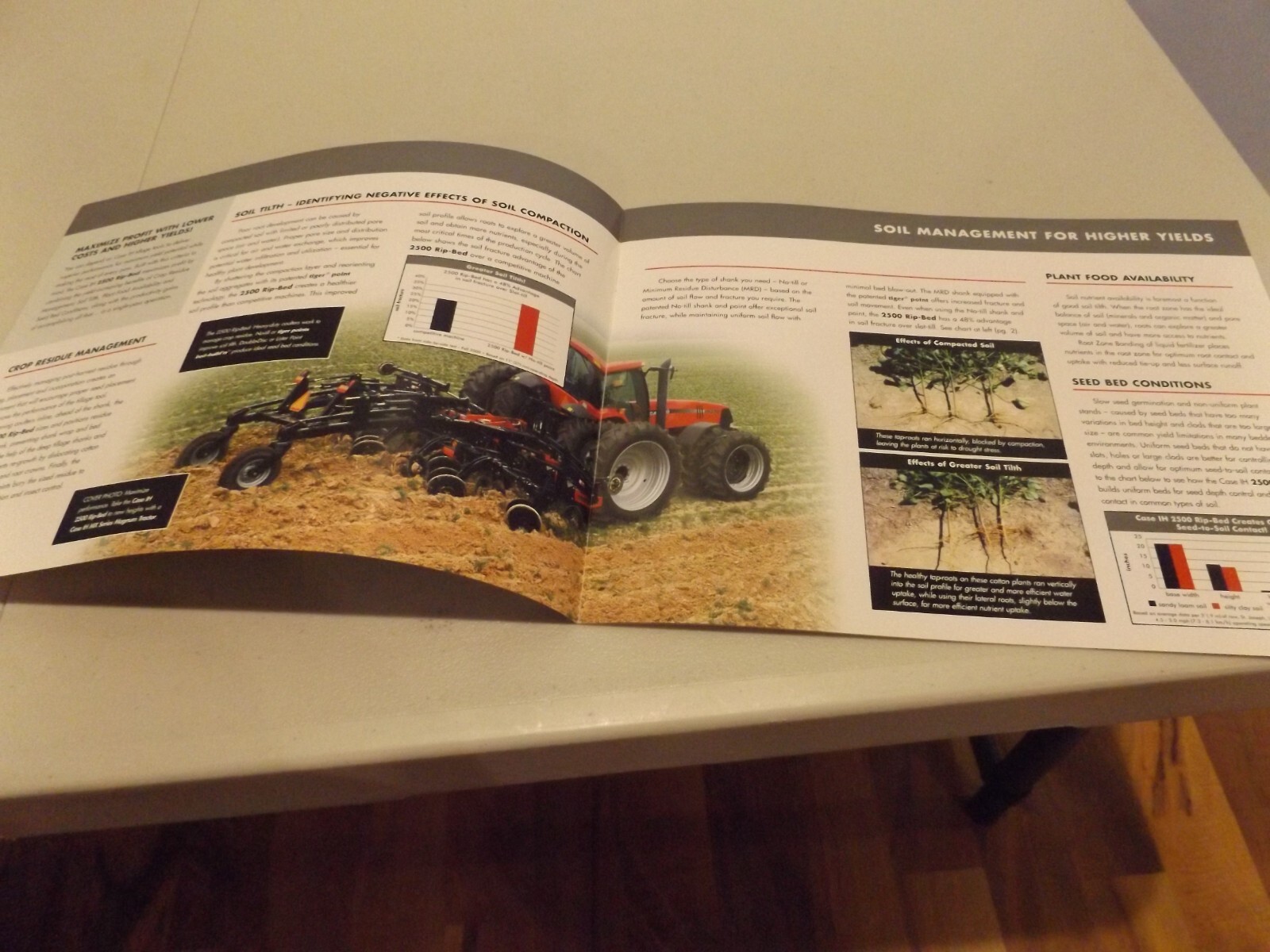 CASE-IH 2500 RIP-BED YEILD TILL SYSTEM, LIT #AE 472091 2001