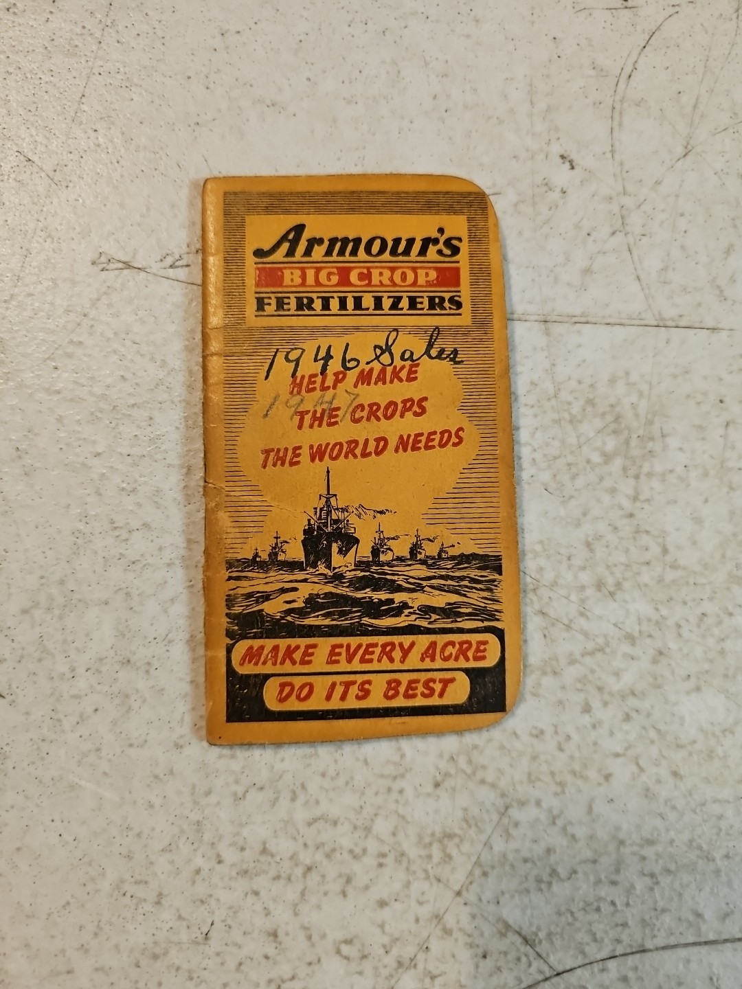 Vintage Armour&rsquo;s Big Crop Fertilizers 1944-45 WWII Battleship Cover