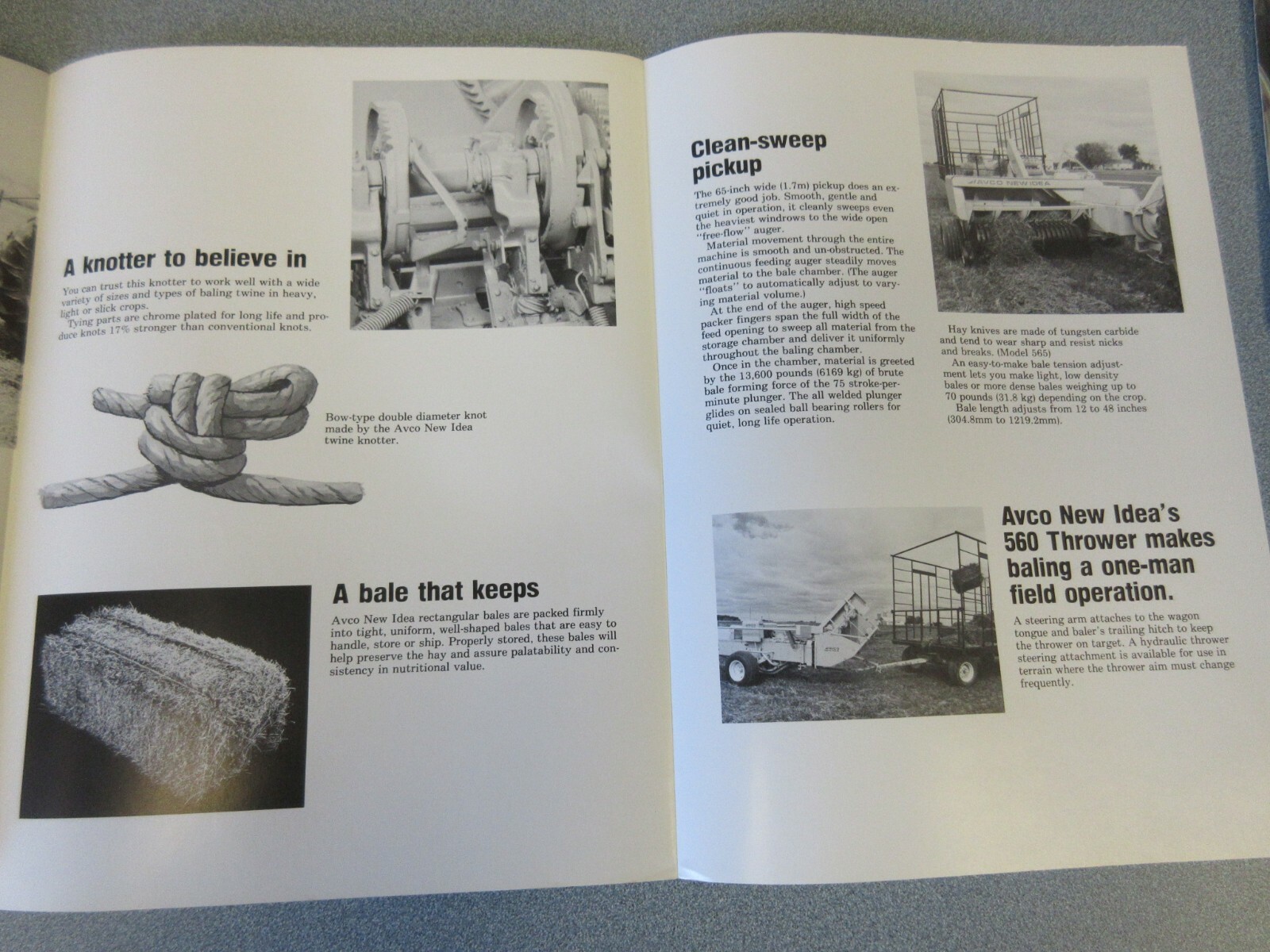 Avco New Idea Rectangular Balers Sales Brochure
