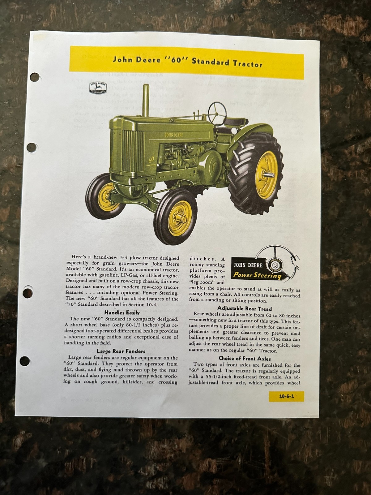 John Deere « 60 » Standard Tractor Advertisement
