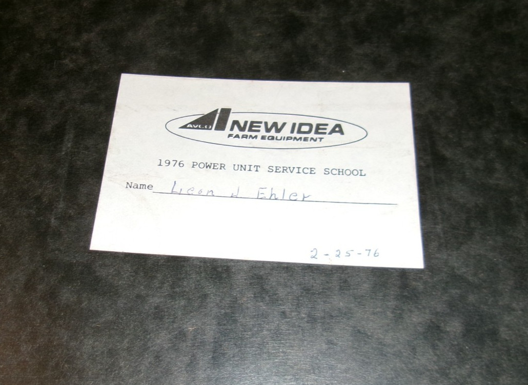 1976 new idea power unit service school manual in very good shape used