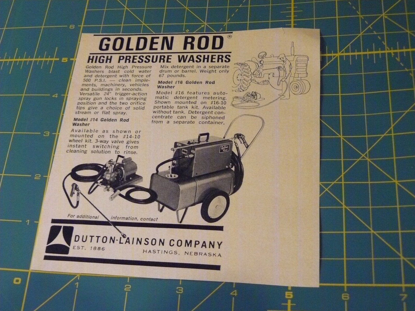 The FARM QUARTERLY -AD- SPRING 1968 -DUTTON-LAINSON CO High Pressure Washer/NE