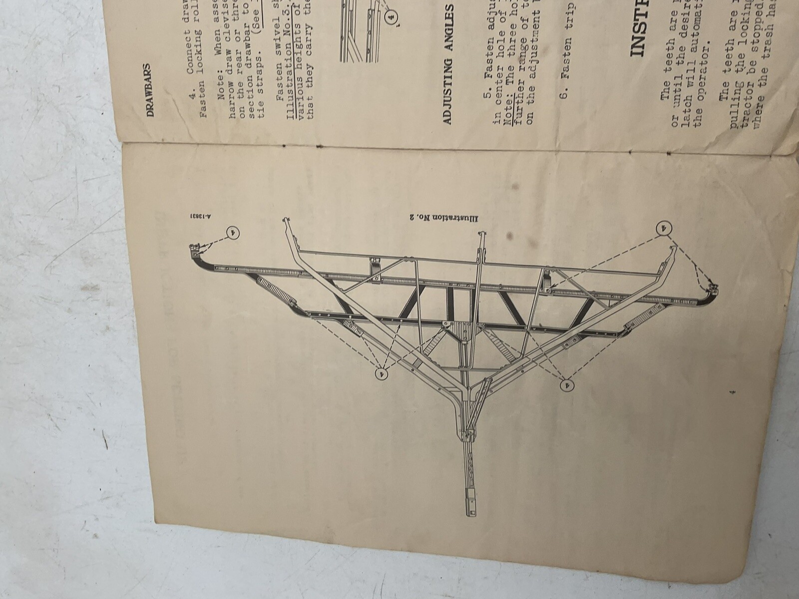 1947 McCormick Deering 2 Harrow Specs Agricultural Instruction Manual Parts List