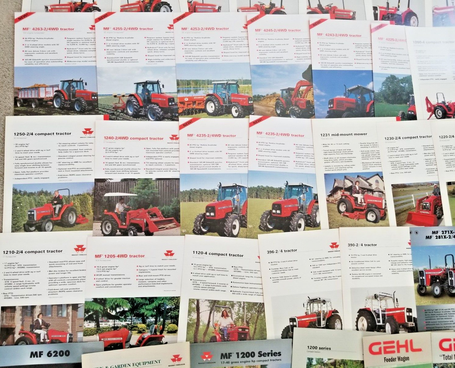 10 Pounds Of Tractor and Implement Brochures/Spec Sheets – 150+ 1980&rsquo;s and Up