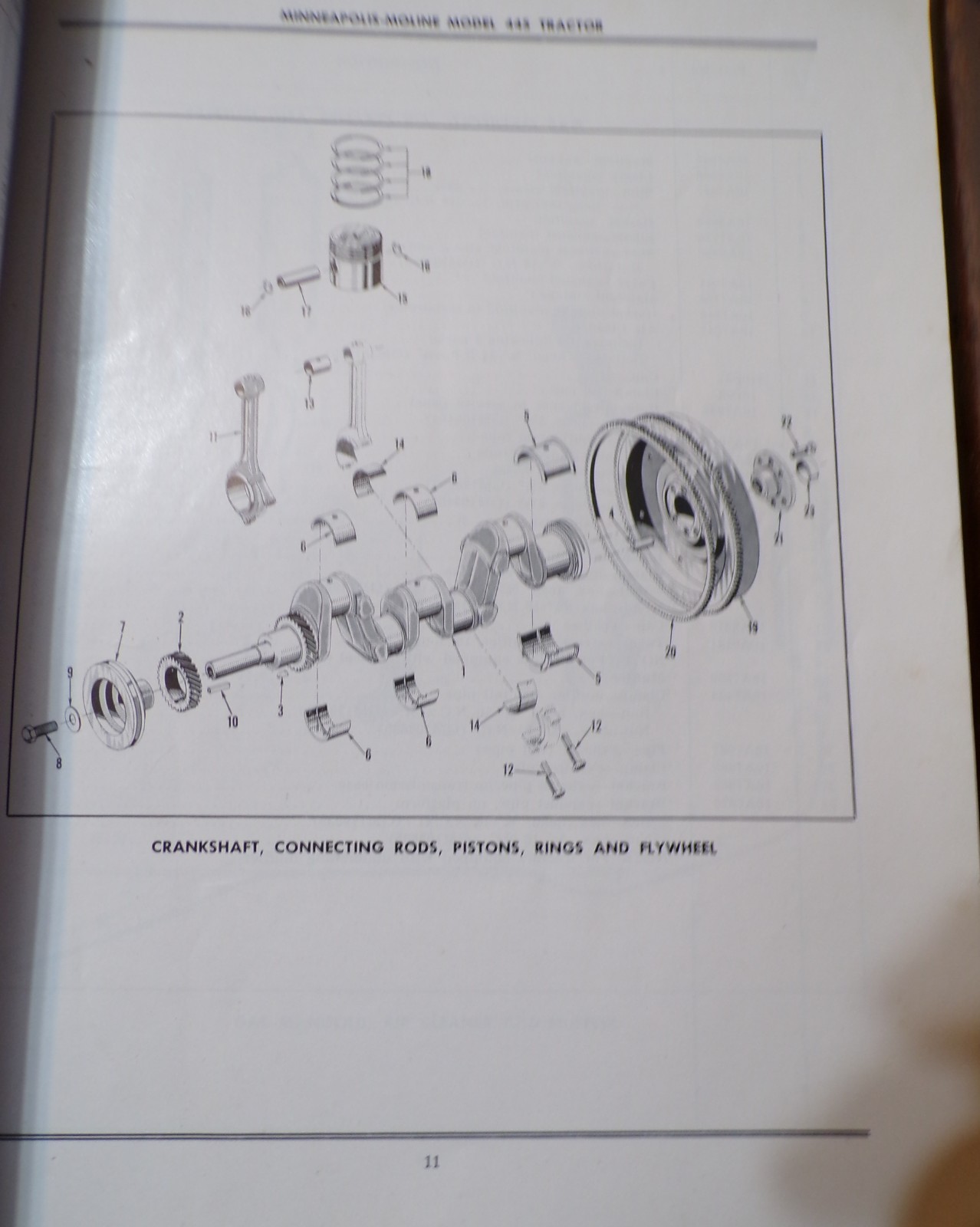Minneapolis-Moline 445 Tractor Repair Parts Catalog 1955