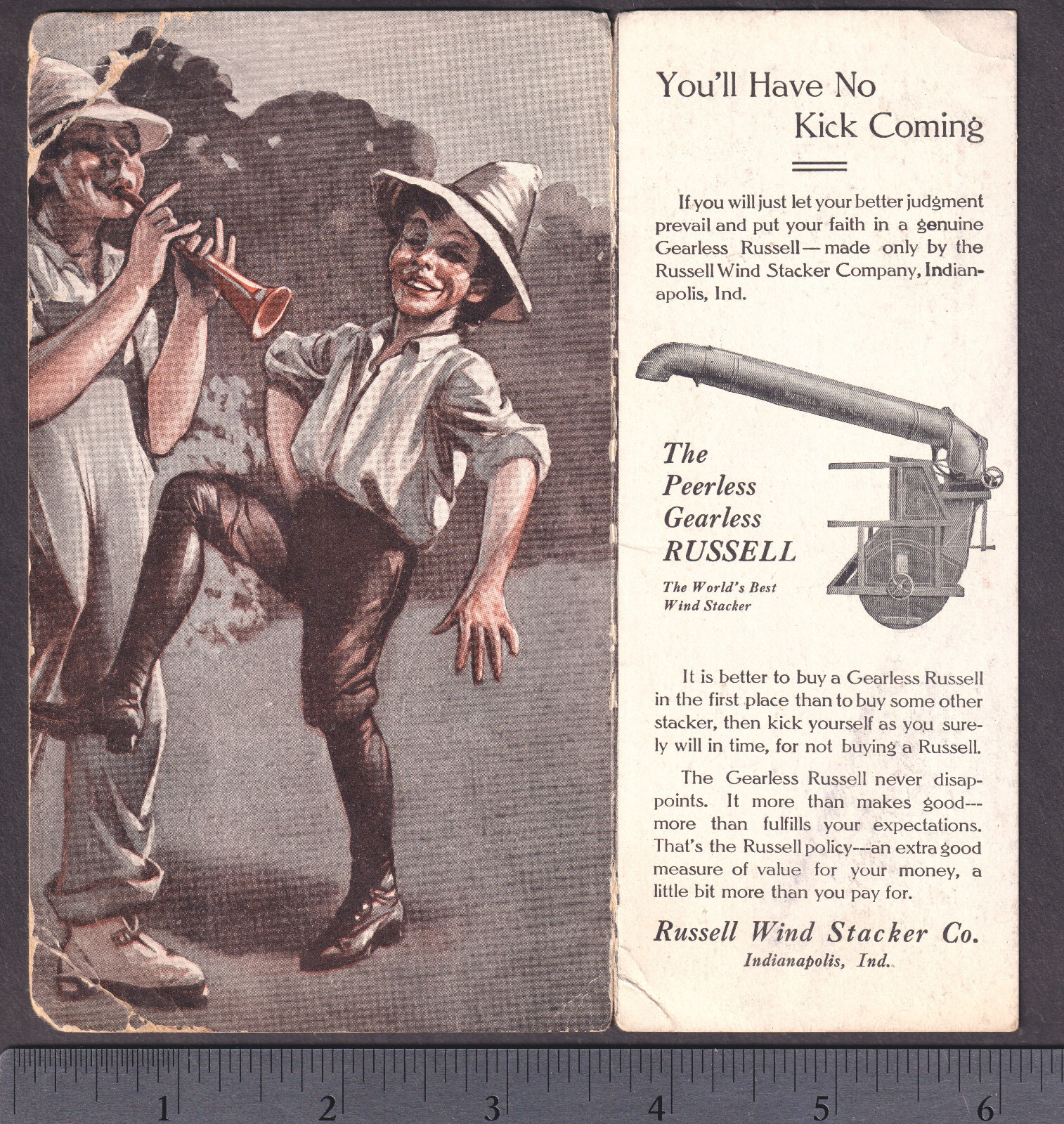 Russell Wind Stacker Risque Farmers Daughter-to-Son Transistion Comic Trade Card