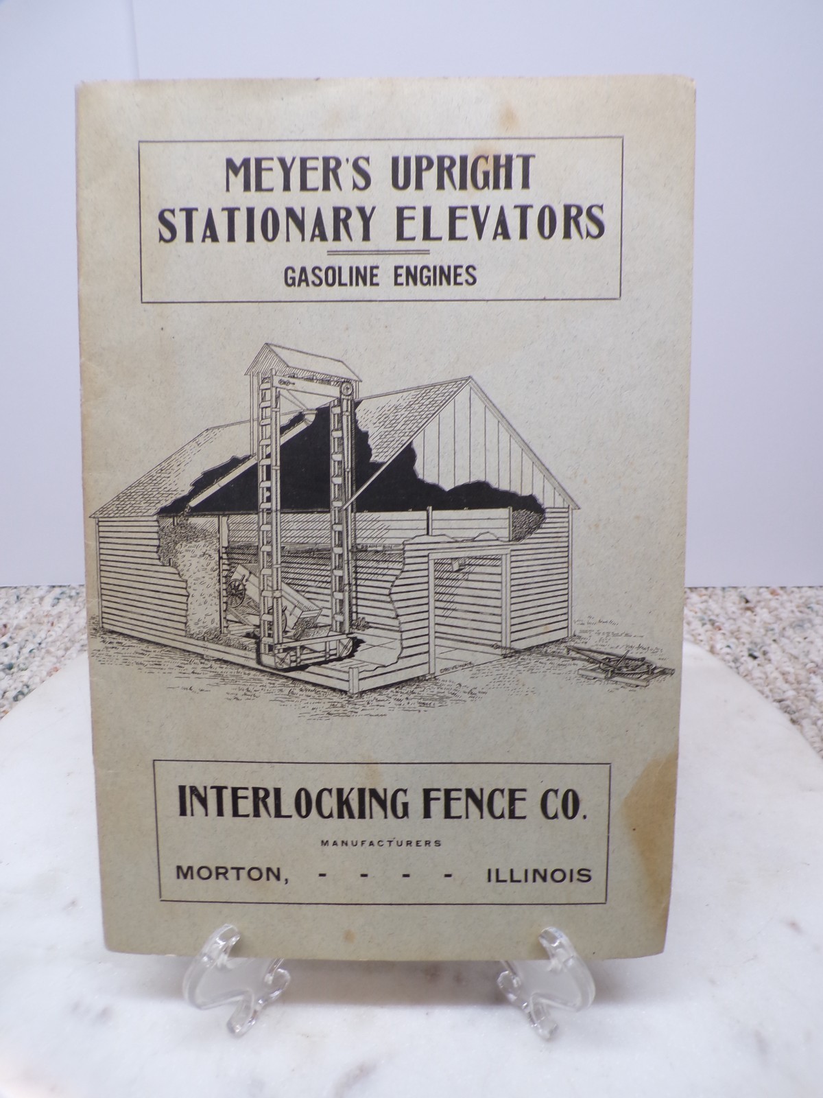1912 Meyer&rsquo;s Upright stationary Elevators-Gas Engines Catalog-Prices Morton ILL