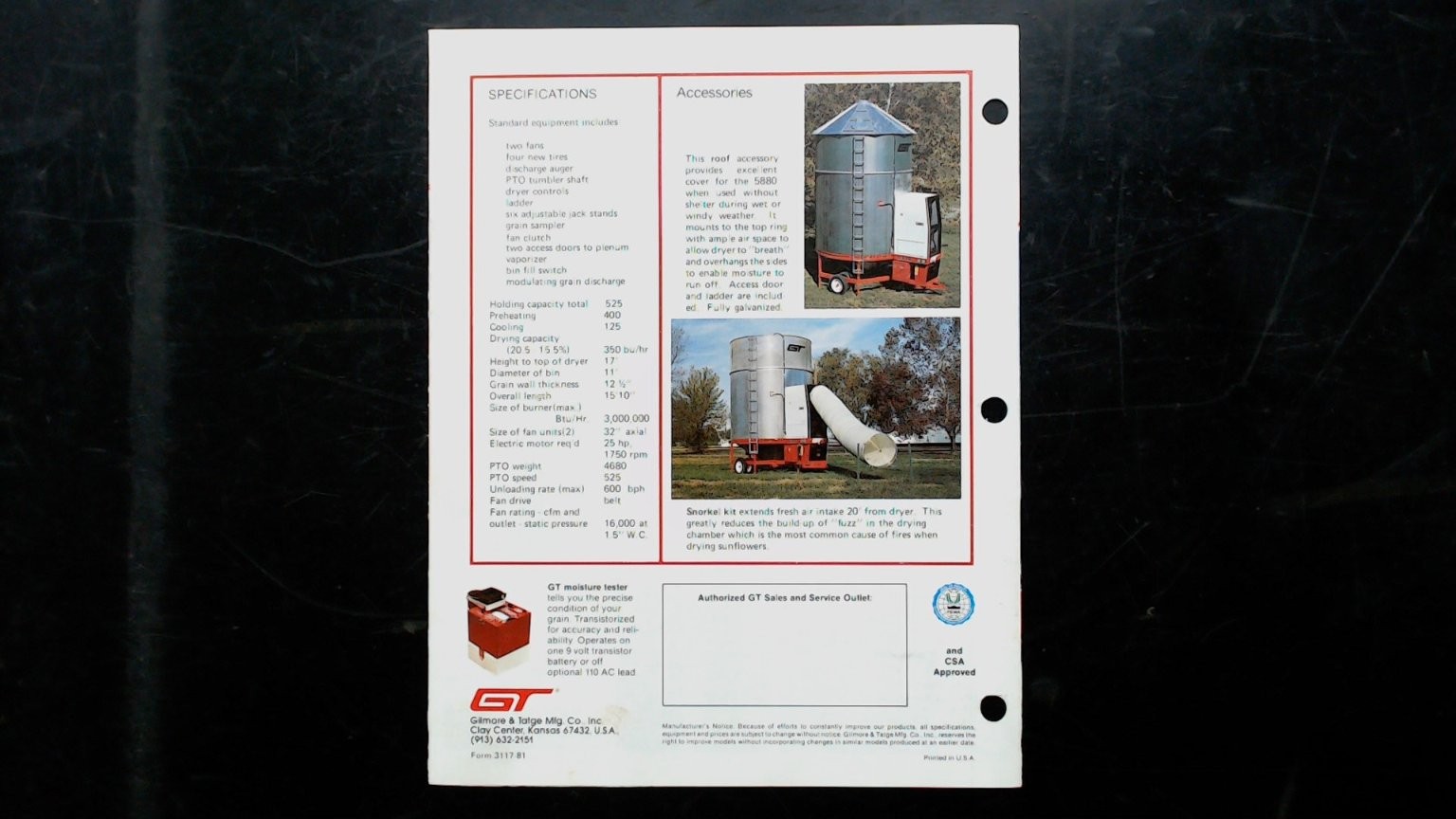 GT Tox-O-Wik Continuous Flow Dryer Vintage Agricultural Brochure 1981