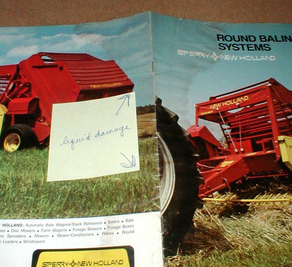 Sperry New Holland Round Baling Systems 1979 Full Color 12 Page Dealer Brochure
