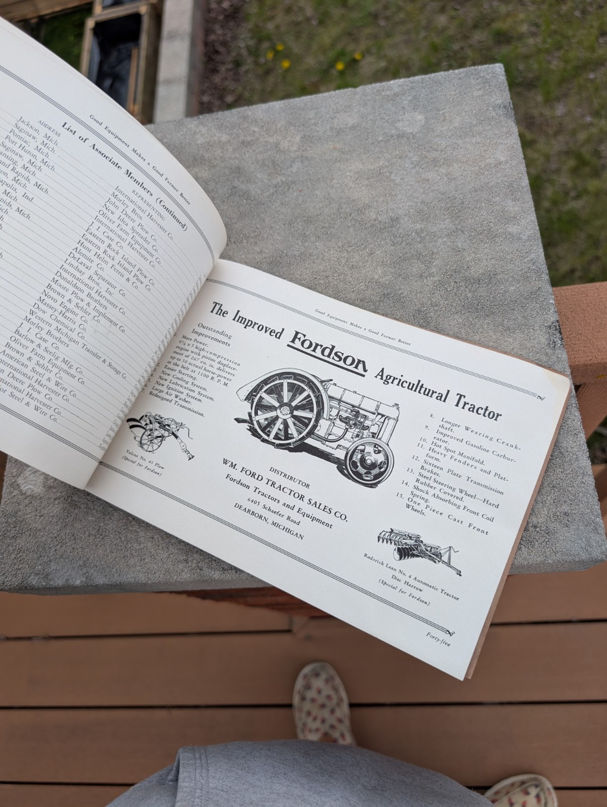 Michigan Farm Equipment Program 1930 Advertising John Deere Fordson Case Tractor