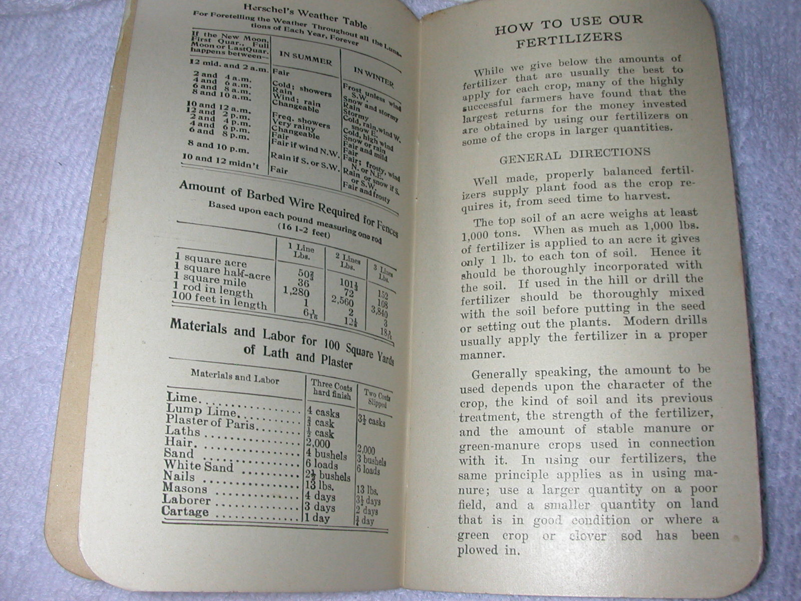 1920 Pocket Note Book Sharpless & Carpenter Fertilizers of E.R. Kloos, Agt.