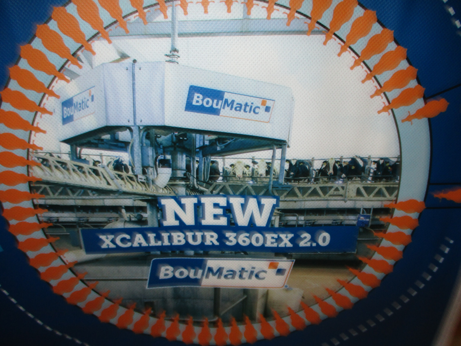 2 BOUMATIC DAIRY Shopping Bag Lot 13.5&Prime;x13.75&Prime; (Orange/Blue) XCALIBUR 360EX 2.0