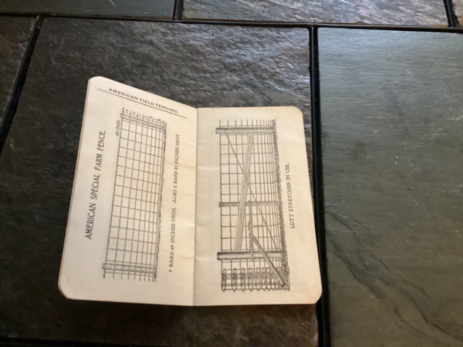1901 American Field & Hog Fence, American Steel & Wire Co. Memo Book