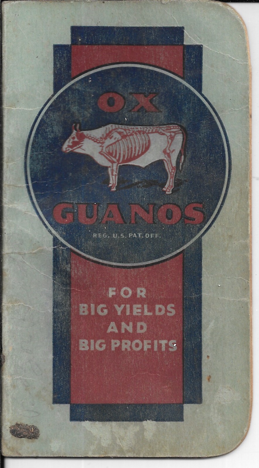 1937 OX GUANOS Notebook « For Big Yields and Big Profits » TENNESSEE CHEMICAL CO.