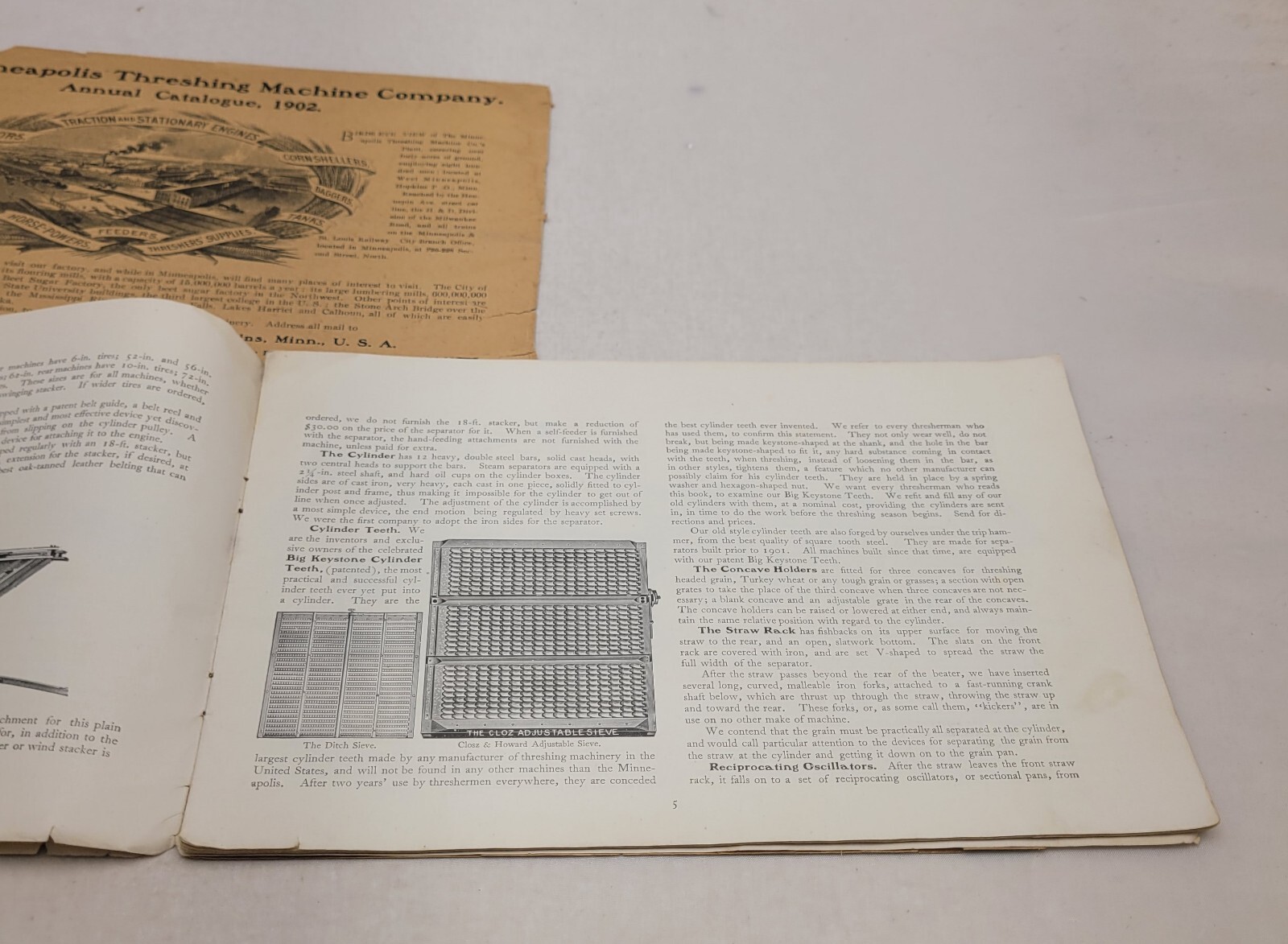 Minneapolis Threshing Machine Co. 1902 Catalog Brochure Minnesota Genuine