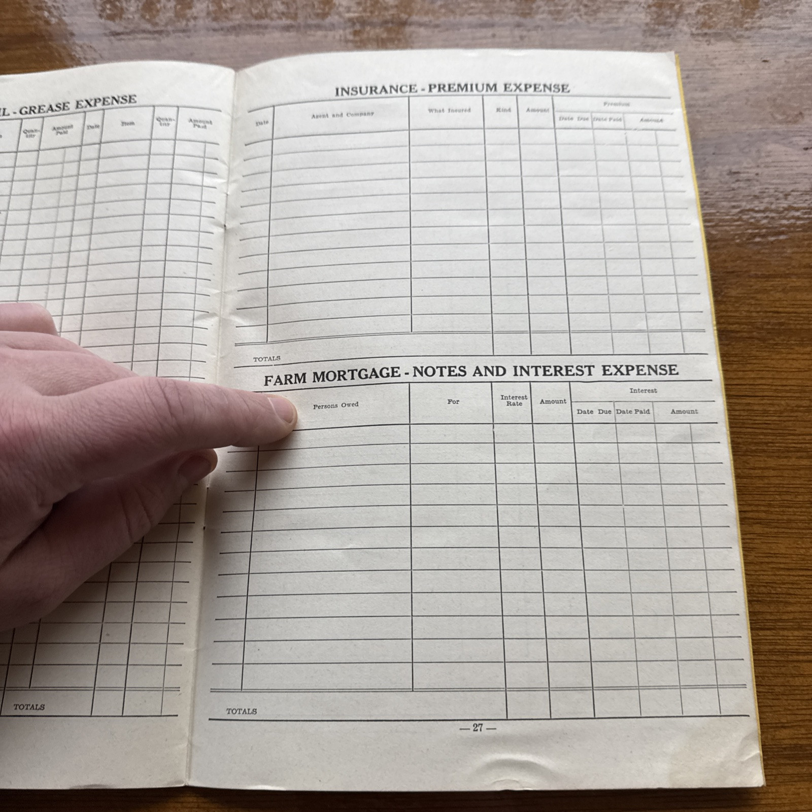 1950 Farm Account Book And Income Tax Record Miamisburg, Ohio