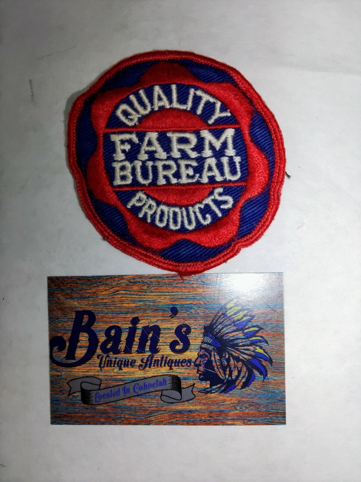 Antique Farm Bureau Quality Products Embroidered Sew On Patch 2¾in Pre-Owned 1pc