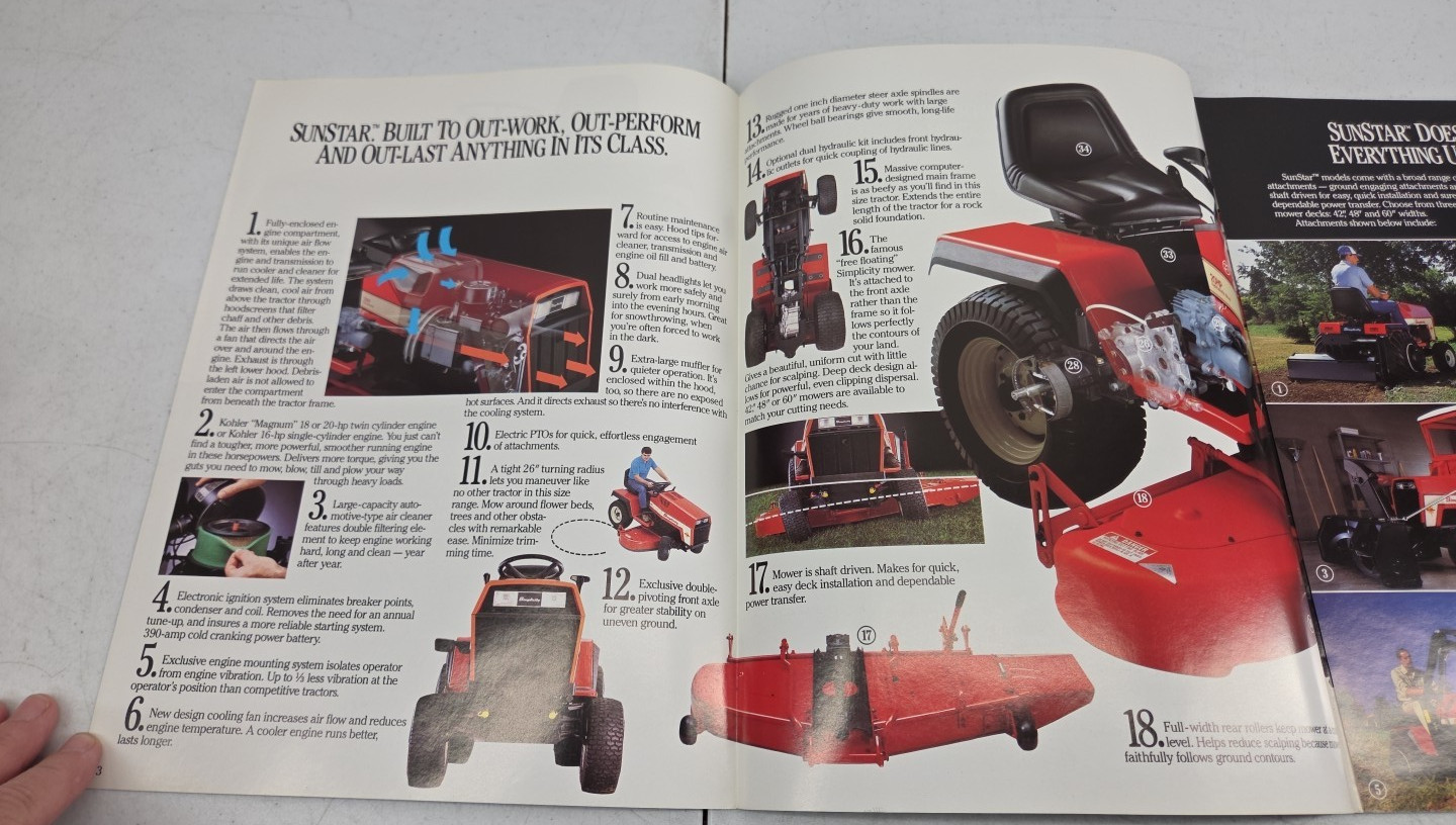 Vintage 1989 Simplicity Sales Brochure Lawn Mowers to Garden Tractors Specs