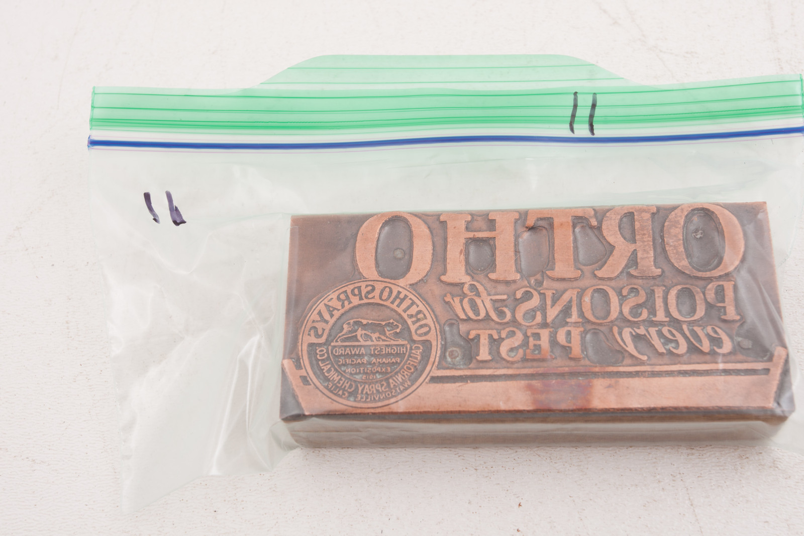 Ortho Posions for Every Pest Contro 1915 Expo Printers Block Advertising(A5L-11)
