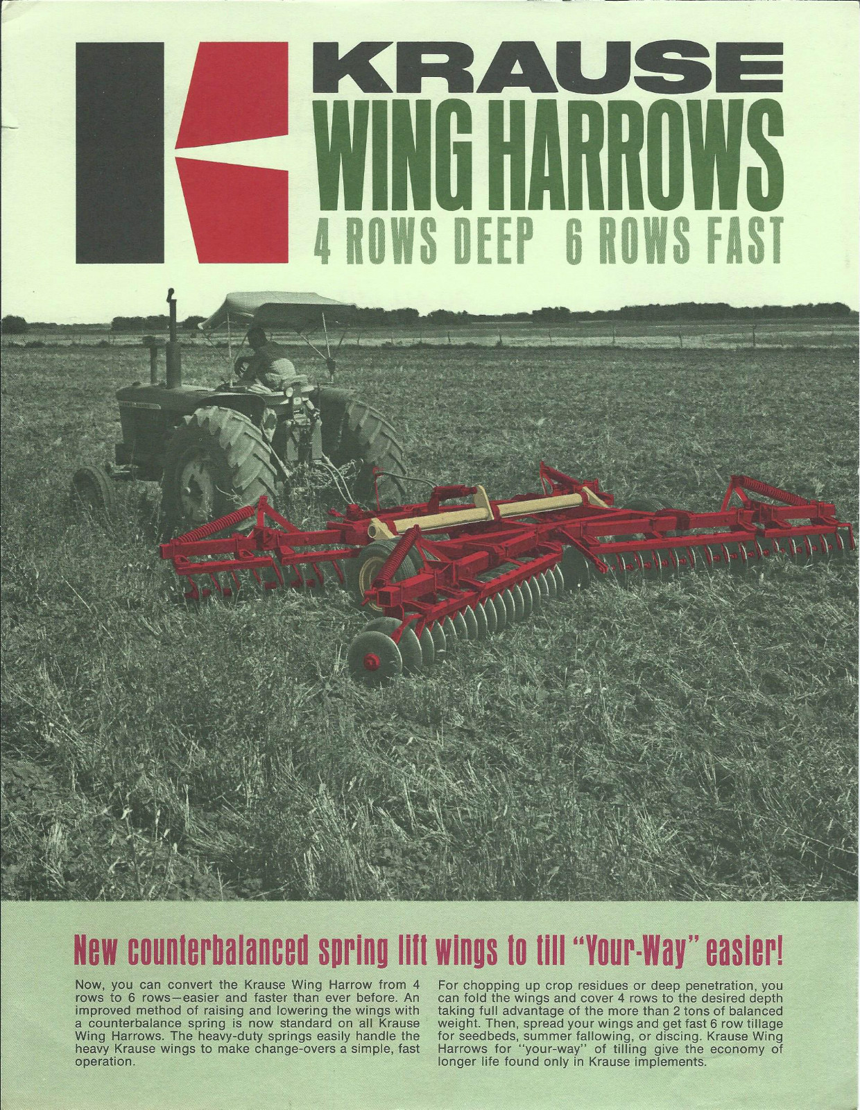 Farm Implement Brochure – Krause – 378 387 388 – Wing Harrow (F4126)