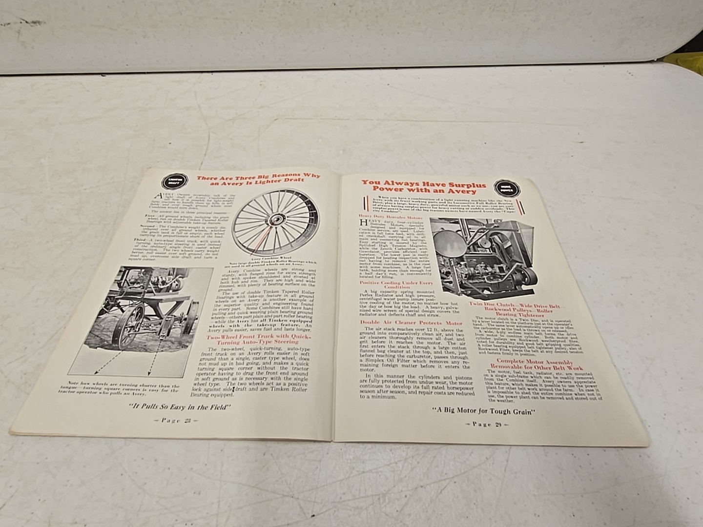 Vintage Avery Power Machinery Co Peoria IL Advertising Combine Catalog Brochure