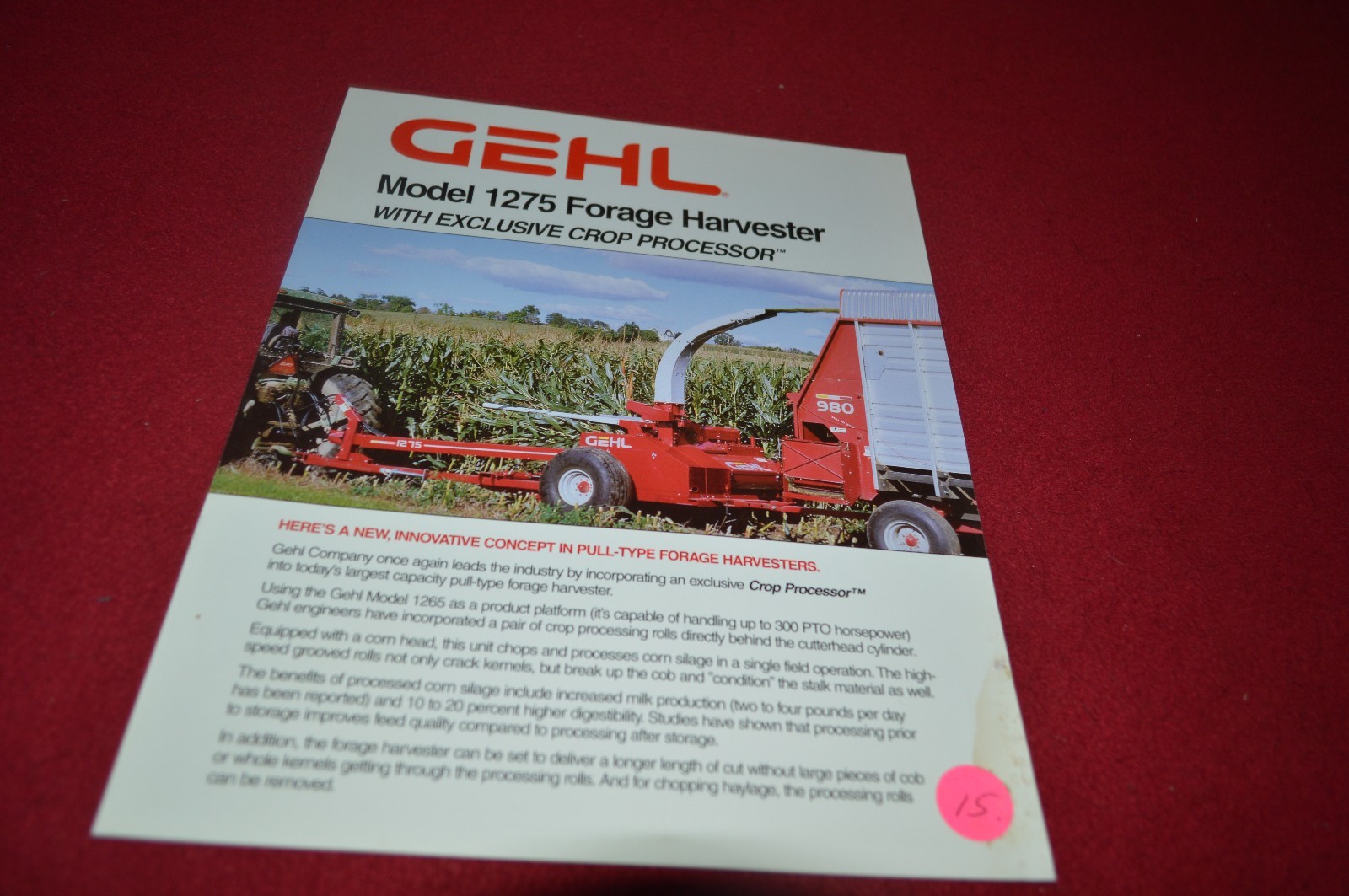 Gehl 1275 Forage Harvester Dealer&rsquo;s Brochure AMIL9